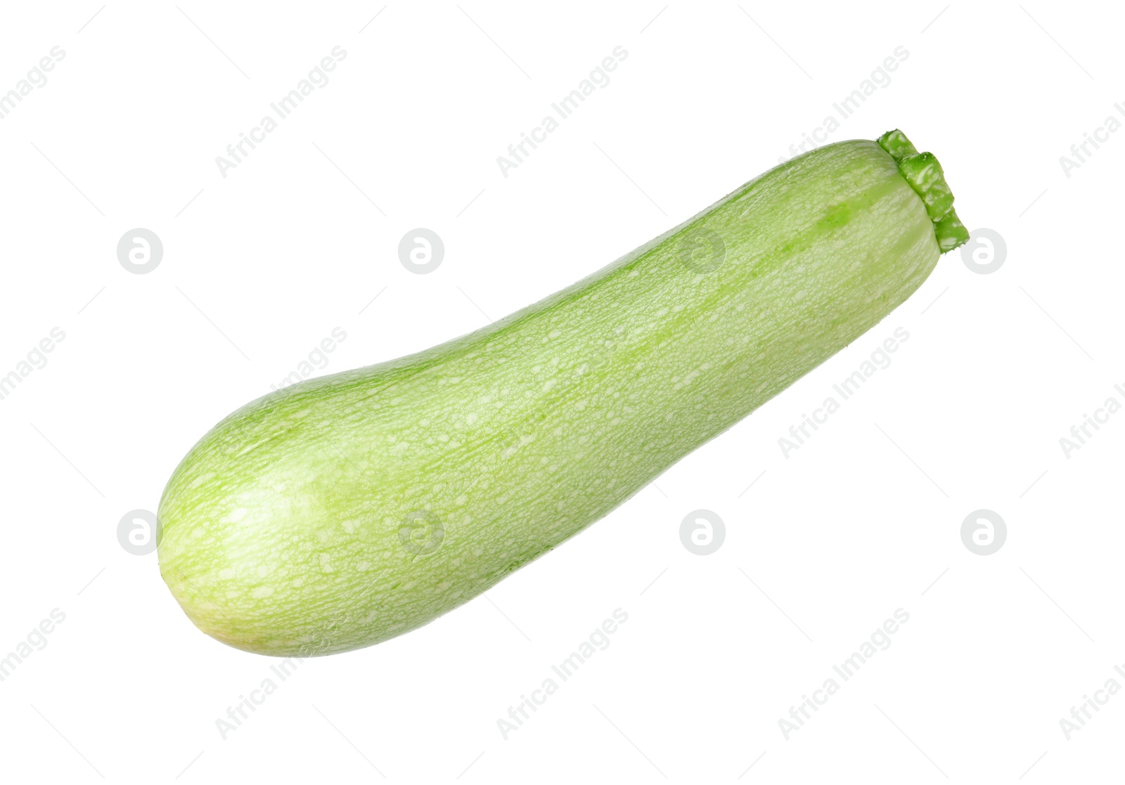 Photo of One fresh ripe zucchini isolated on white