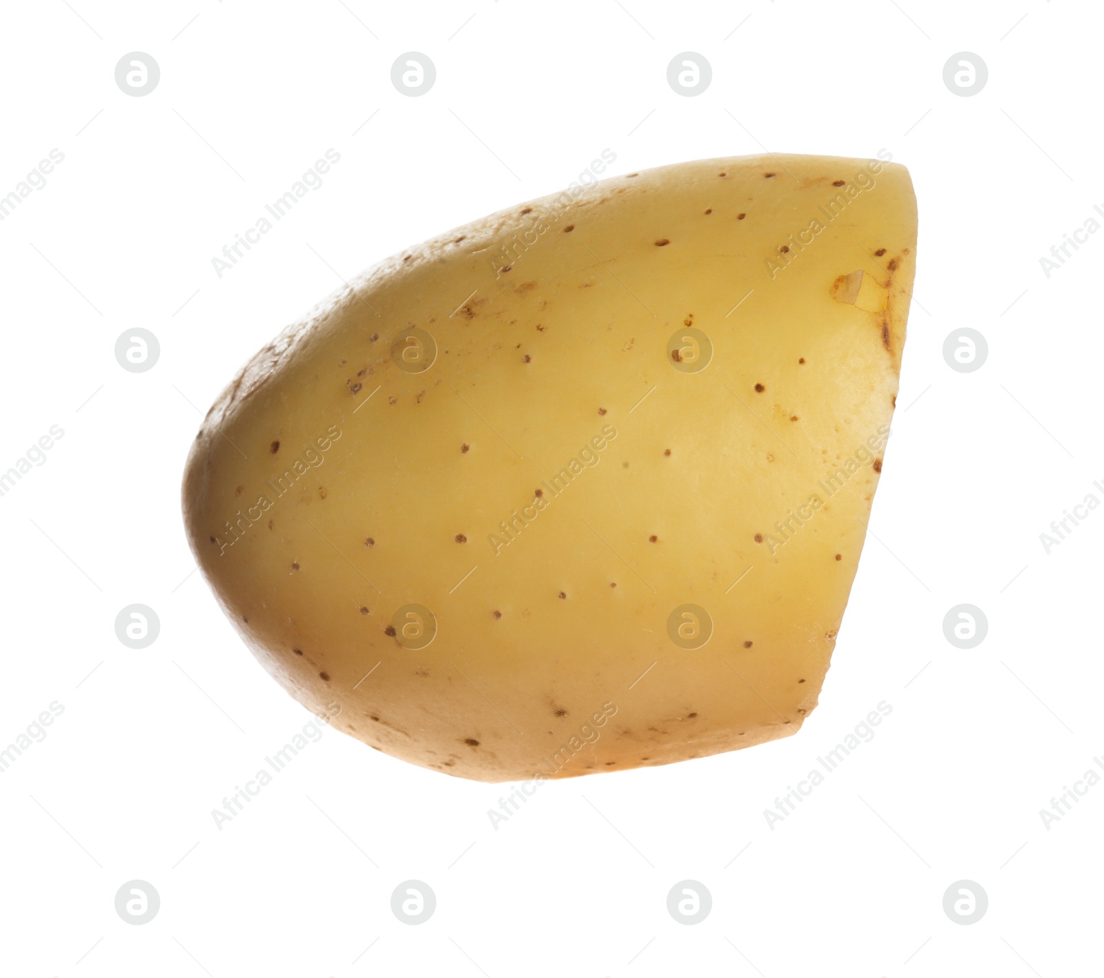 Photo of Piece of raw potato isolated on white