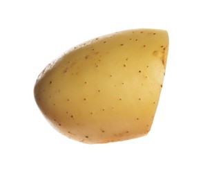 Photo of Piece of raw potato isolated on white