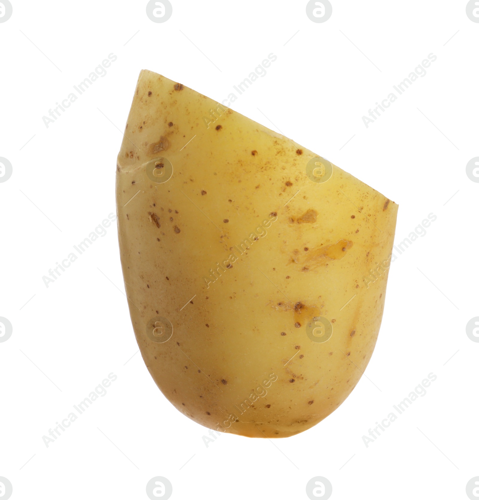 Photo of Piece of raw potato isolated on white