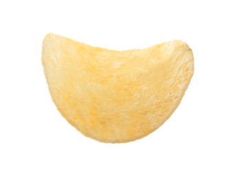 One tasty potato chip isolated on white