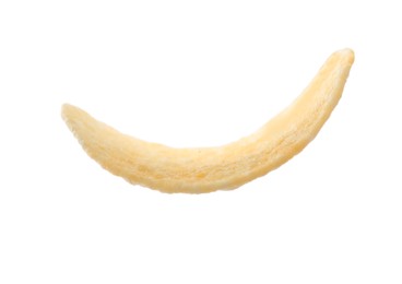 Photo of One tasty potato chip isolated on white