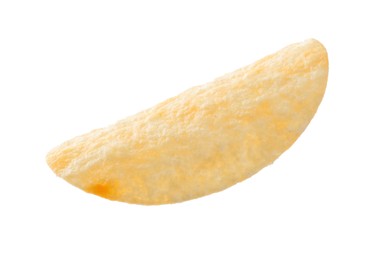 Photo of One tasty potato chip isolated on white