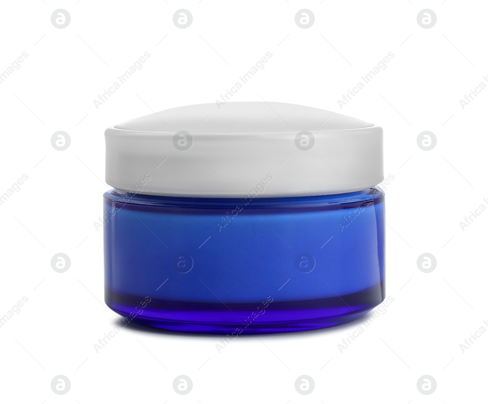 Photo of Jar of facial cream isolated on white