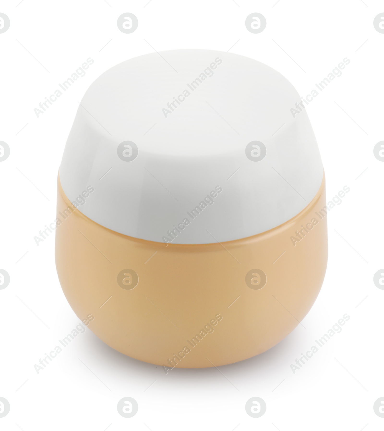 Photo of Jar of facial cream isolated on white