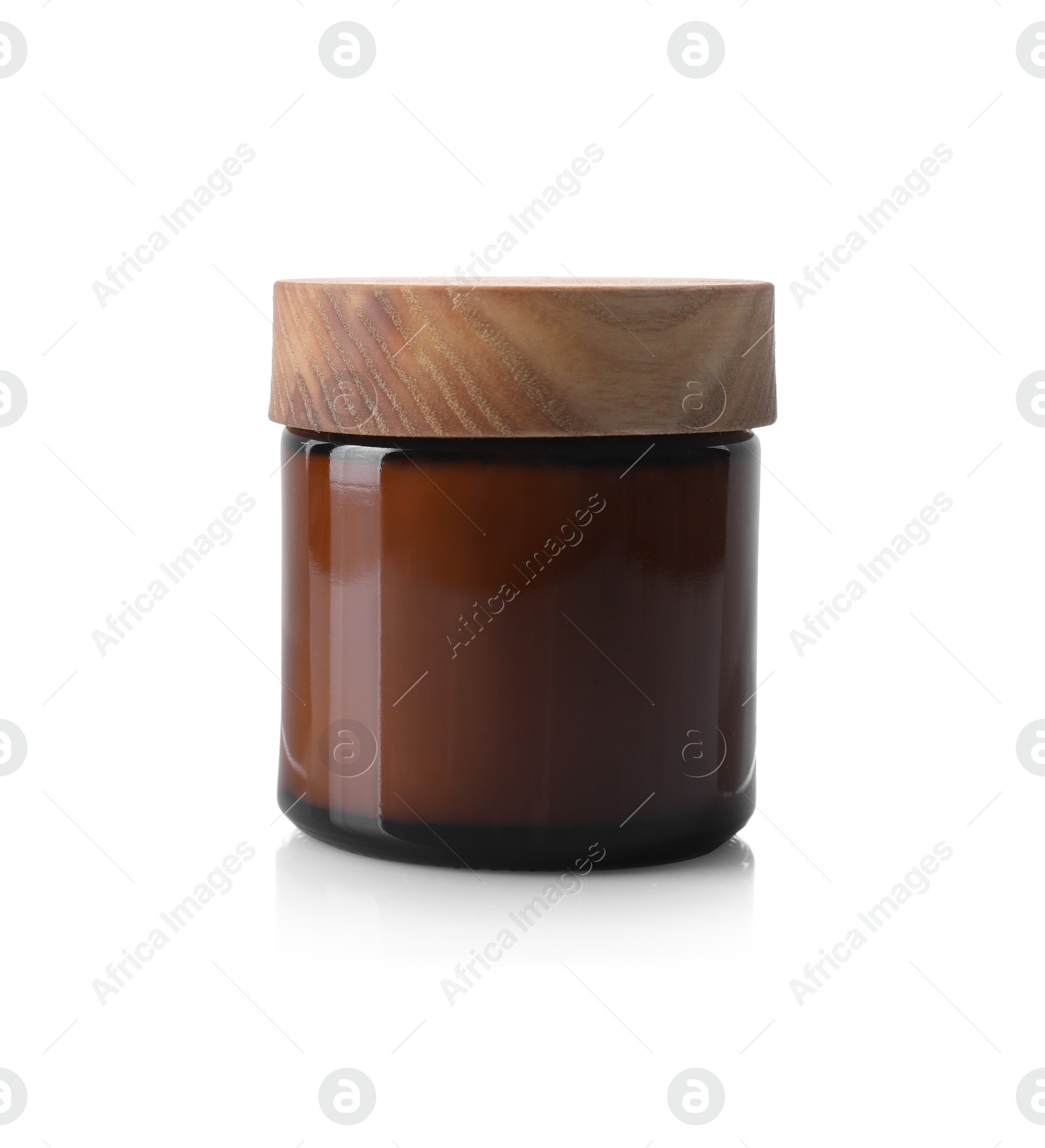 Photo of Jar of facial cream isolated on white