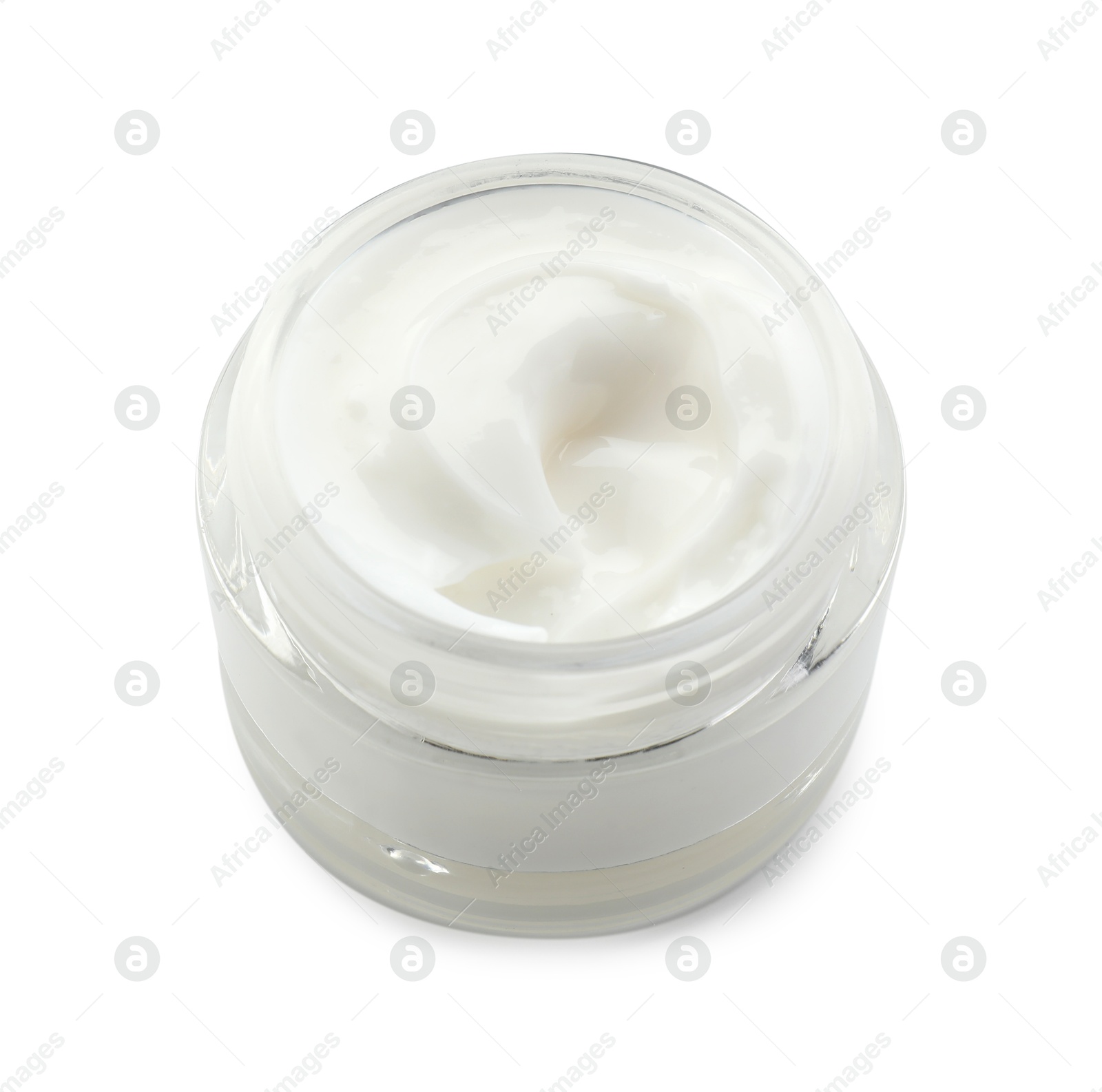 Photo of Face cream in jar isolated on white