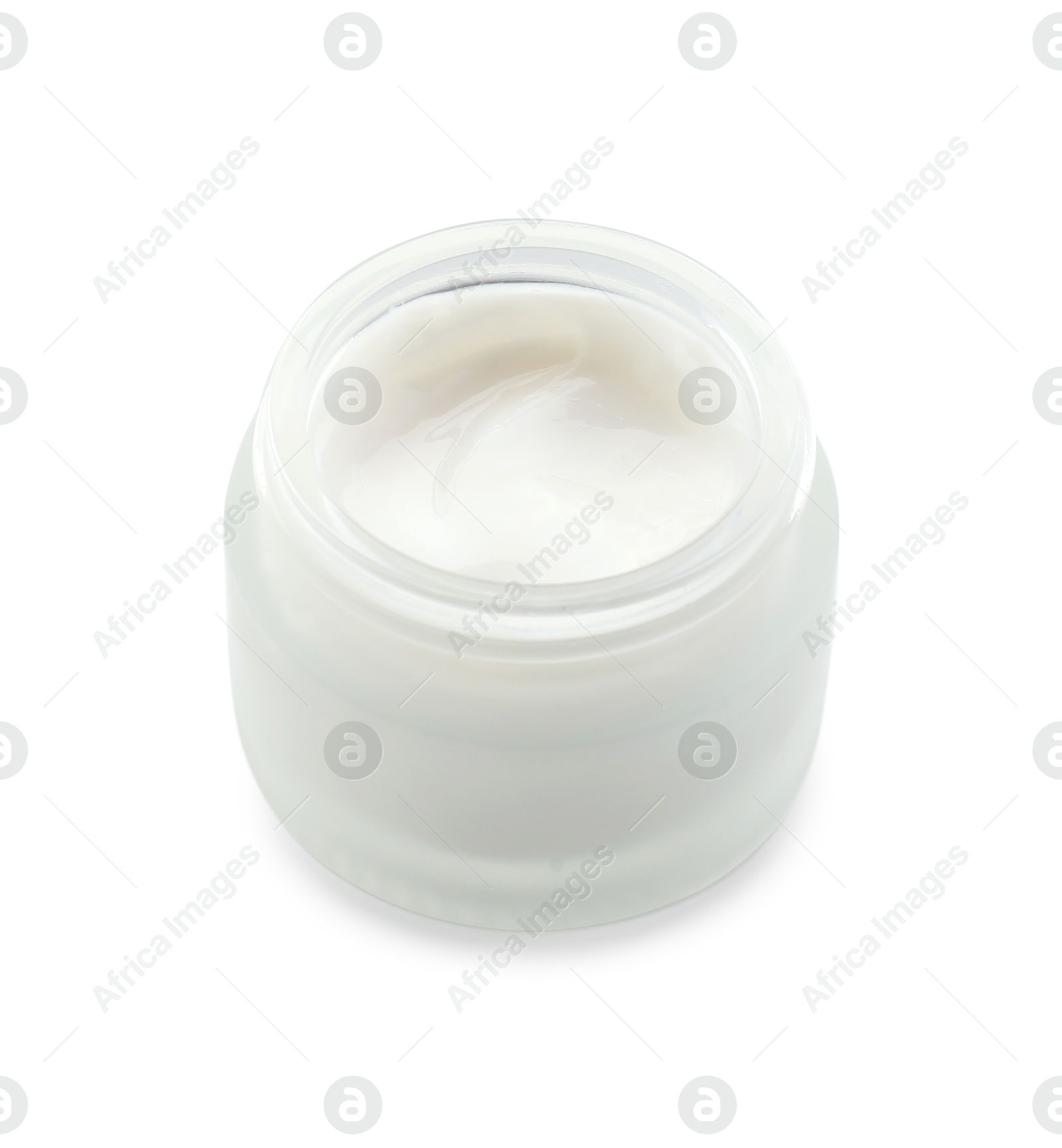 Photo of Face cream in jar isolated on white