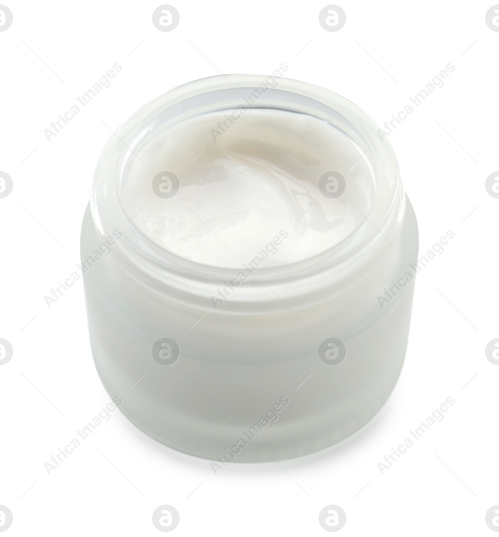 Photo of Face cream in jar isolated on white