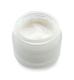 Photo of Face cream in jar isolated on white