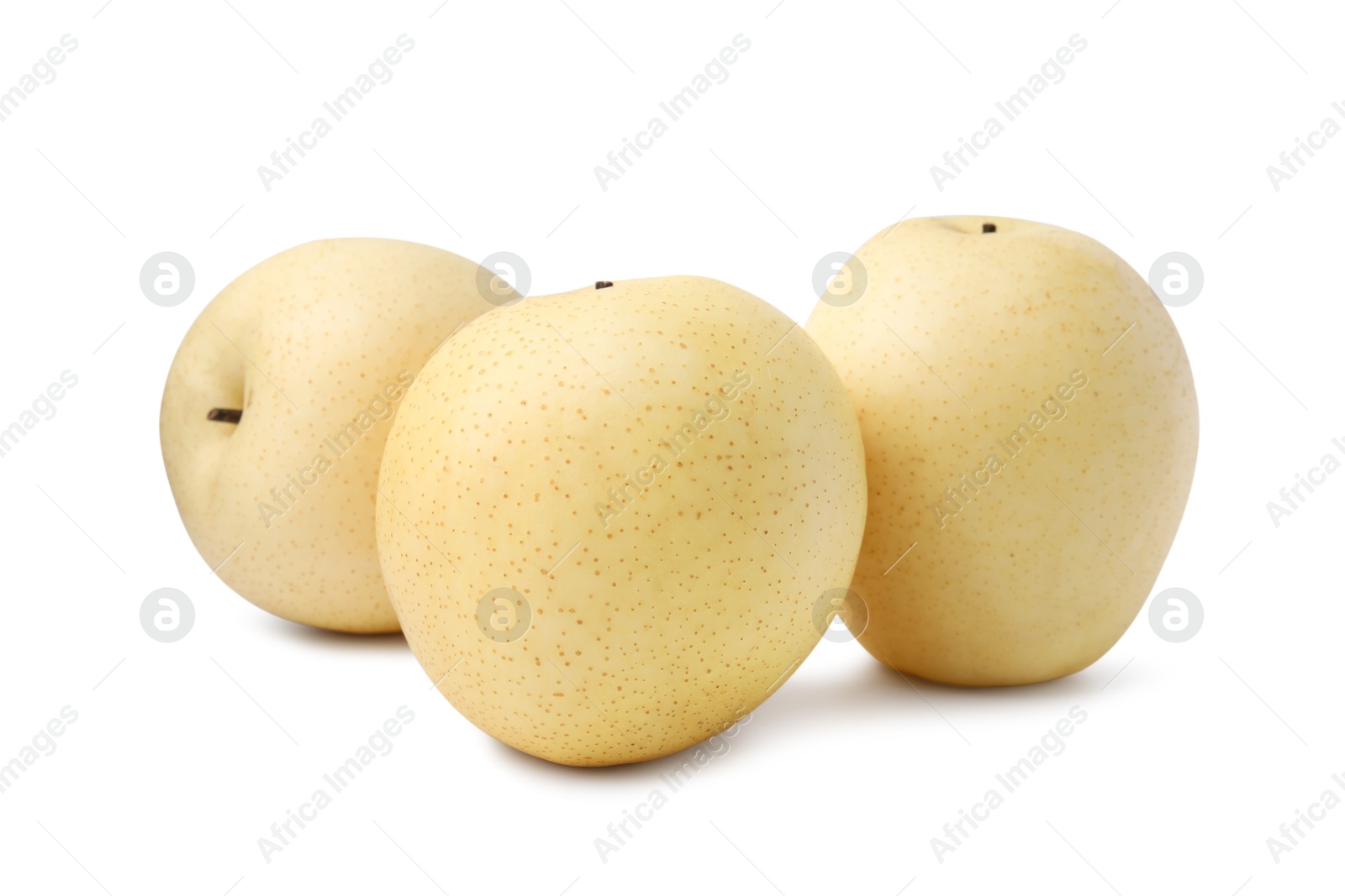 Photo of Delicious fresh apple pears isolated on white