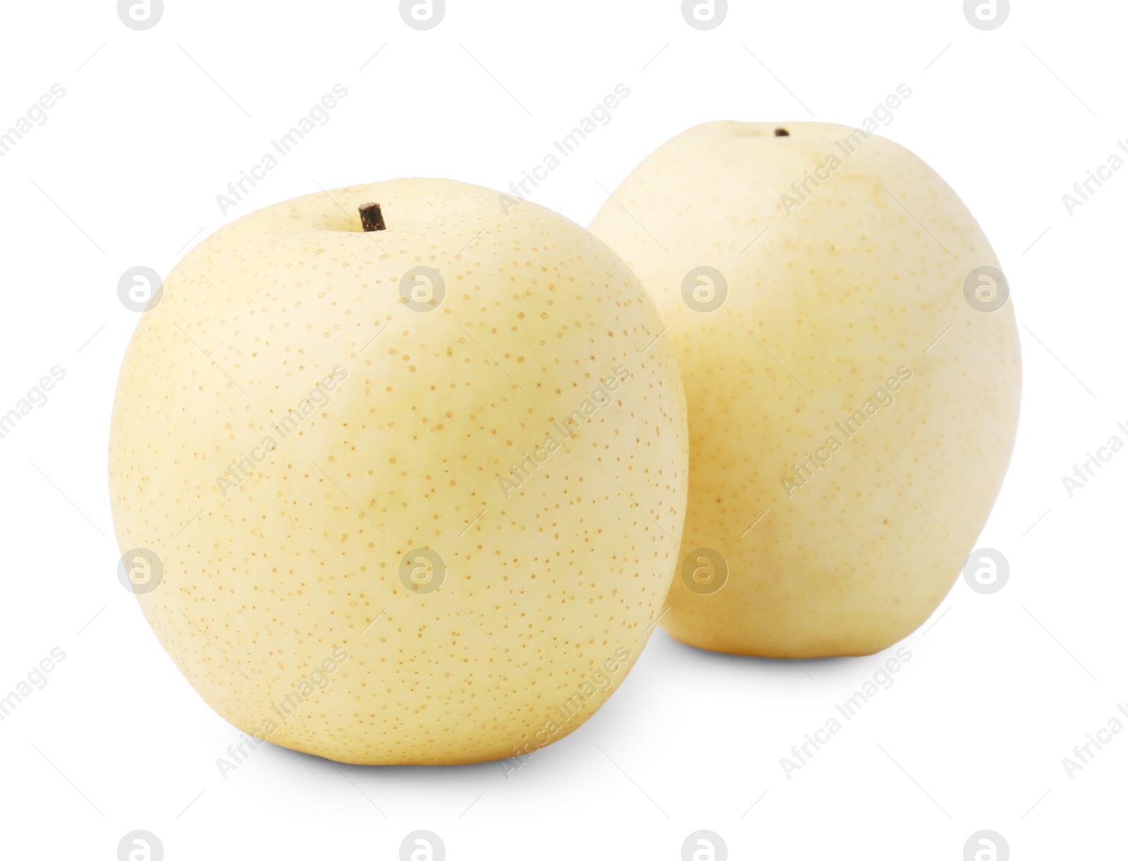 Photo of Delicious fresh apple pears isolated on white