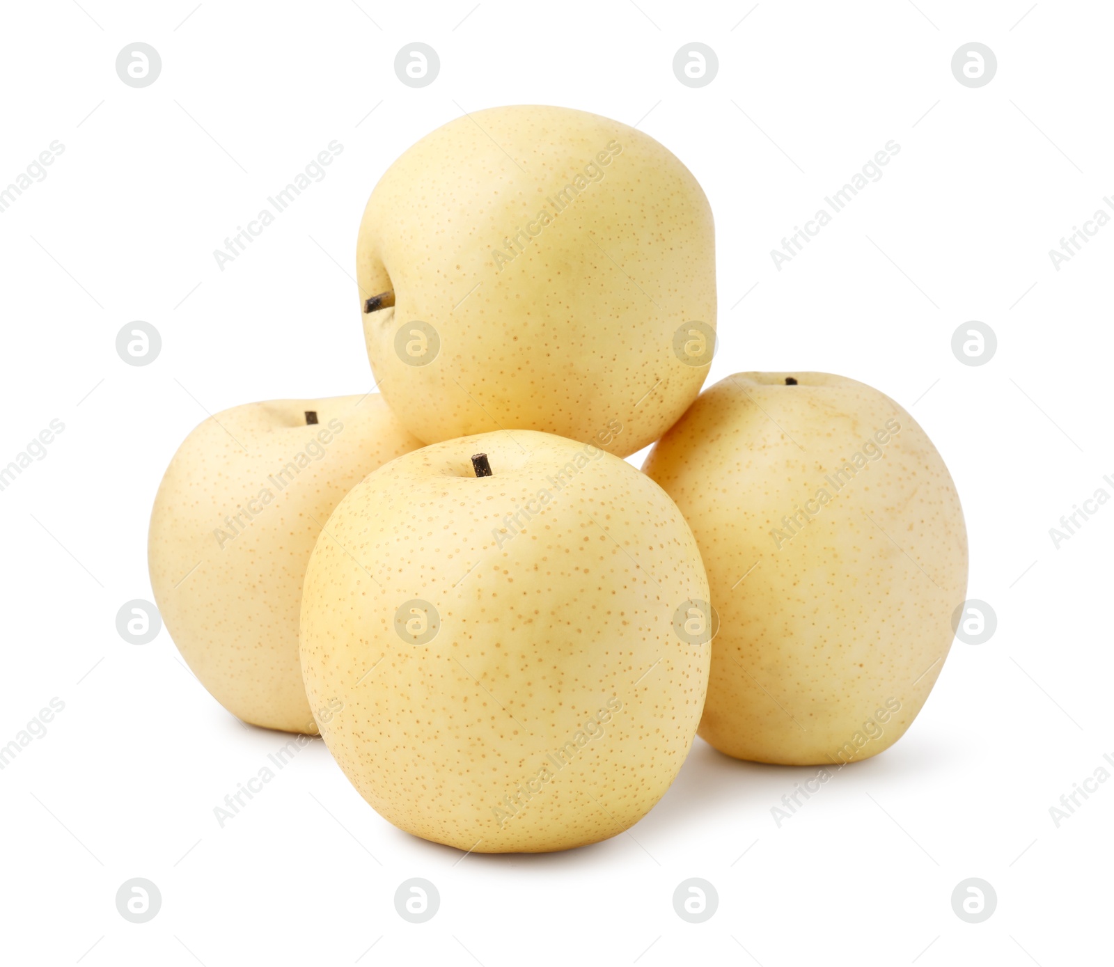 Photo of Delicious fresh apple pears isolated on white