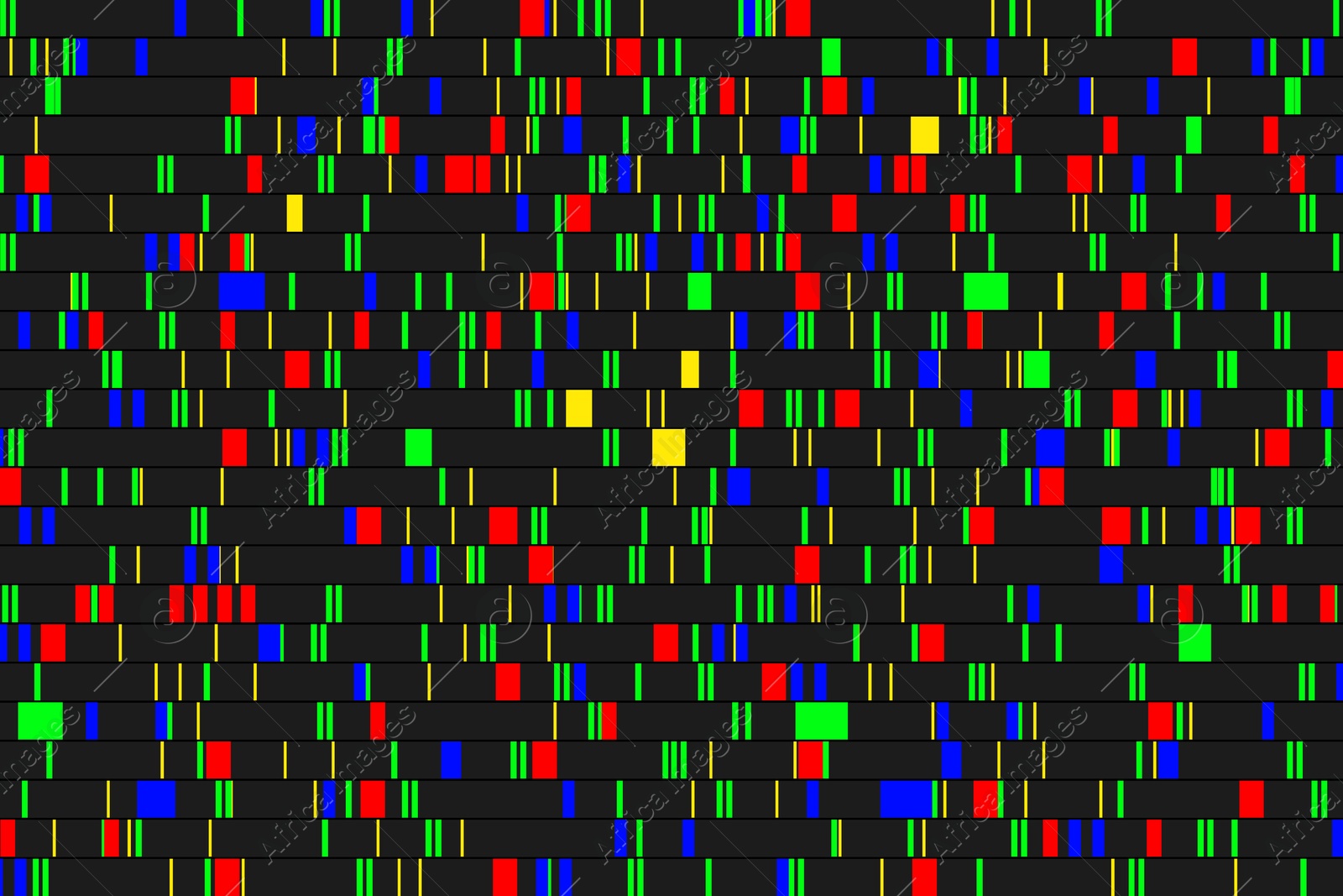 Image of Visualization of DNA sequencing. Researches in genetics