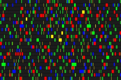 Image of Visualization of DNA sequencing. Researches in genetics