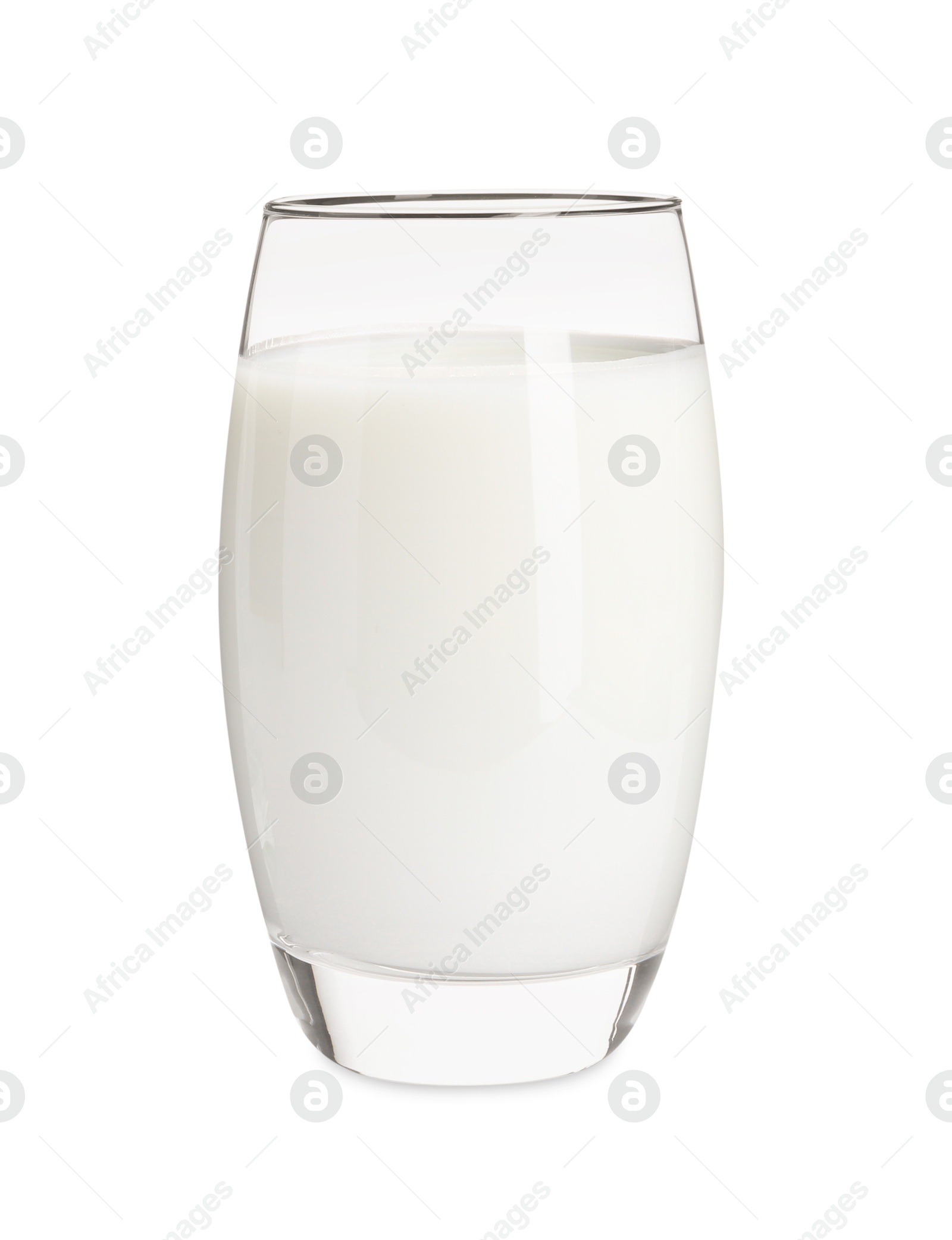 Photo of Tasty yogurt in glass isolated on white