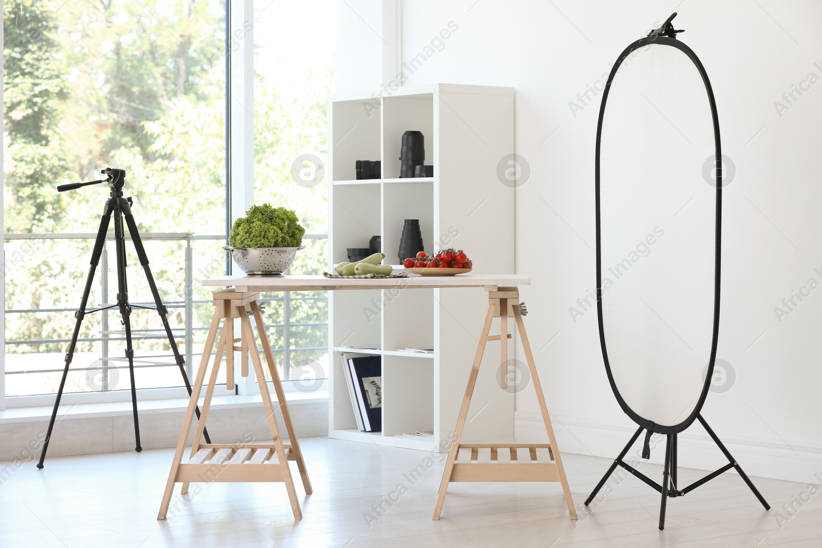 Photo of Shooting food in photo studio with professional equipment