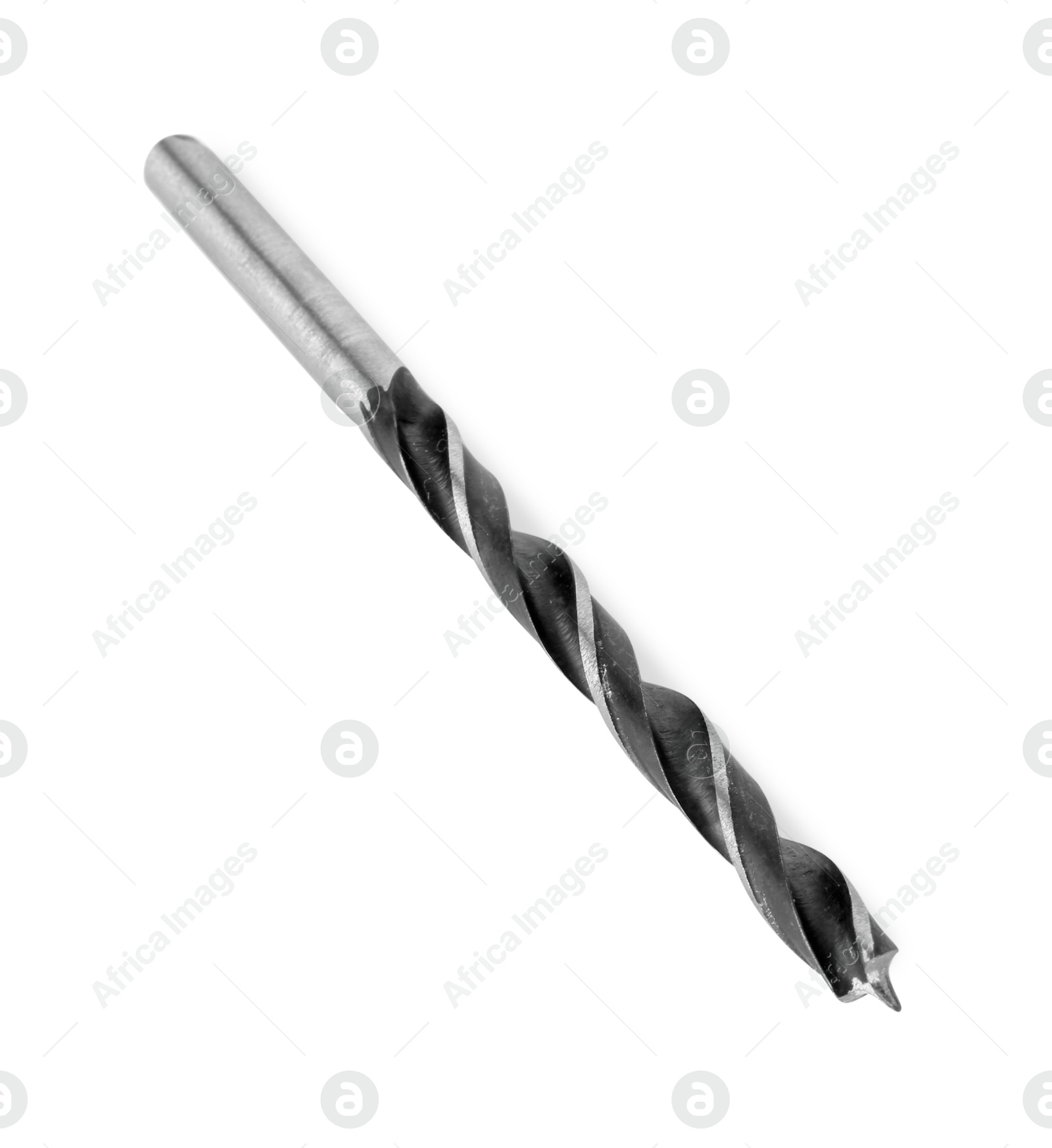 Photo of One new drill bit isolated on white