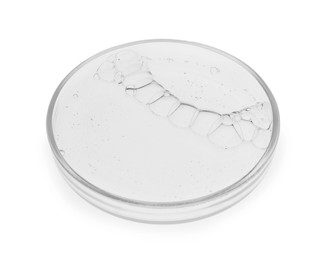 Photo of Petri dish with sample isolated on white