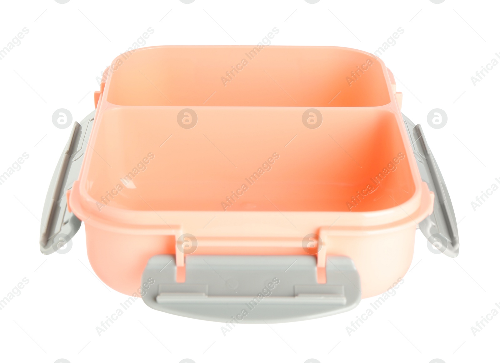 Photo of Empty plastic lunch box isolated on white