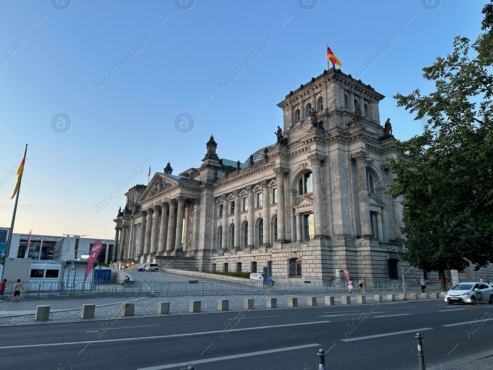 Photo of Berlin, Germany - July 30, 2024: Picturesque view of Reichstag building and road outdoors