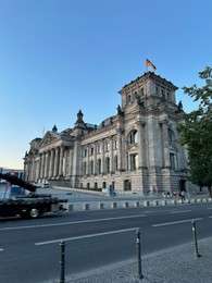 Photo of Berlin, Germany - July 30, 2024: Picturesque view of Reichstag building and road outdoors