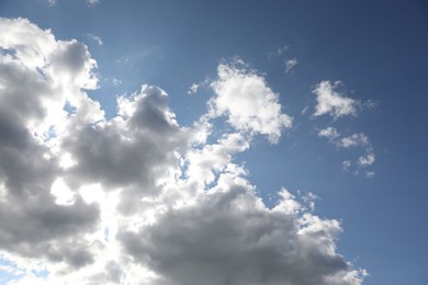 Photo of Picturesque view of blue sky with fluffy clouds