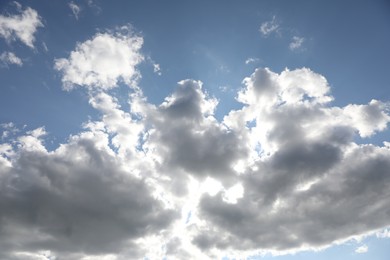 Photo of Picturesque view of blue sky with fluffy clouds