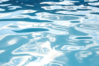 Photo of Swimming pool with clear water as background, closeup