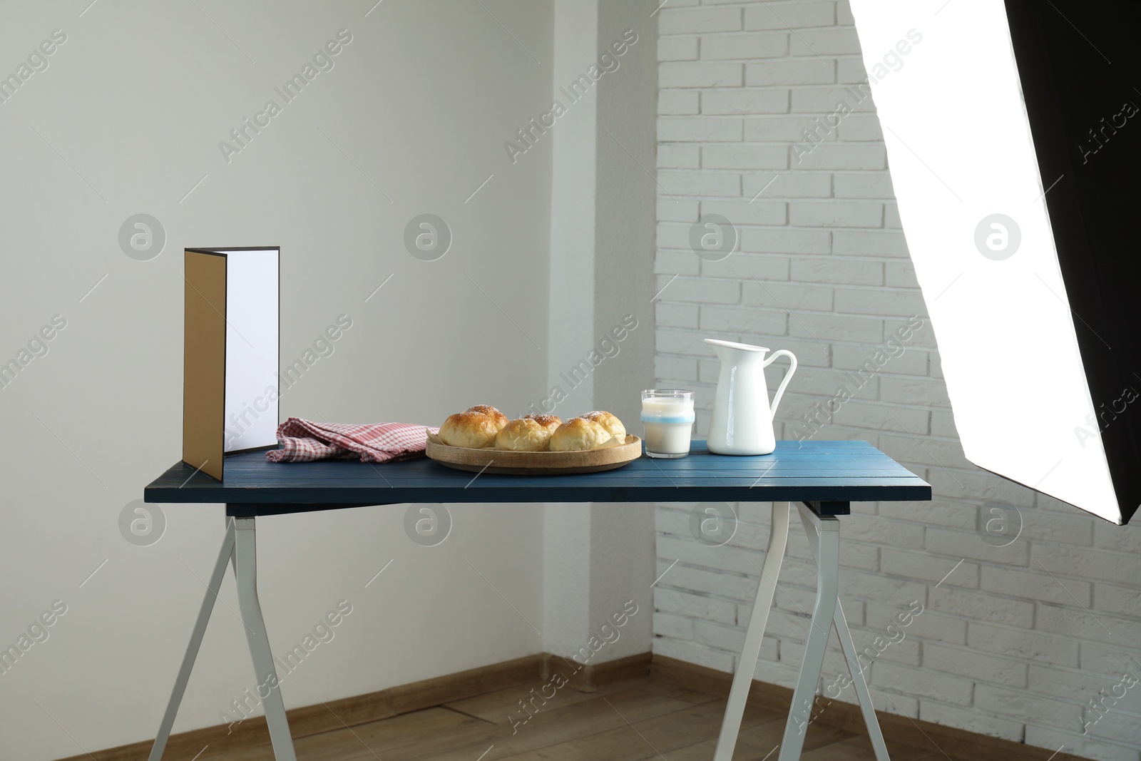 Photo of Shooting food in photo studio with professional lighting equipment