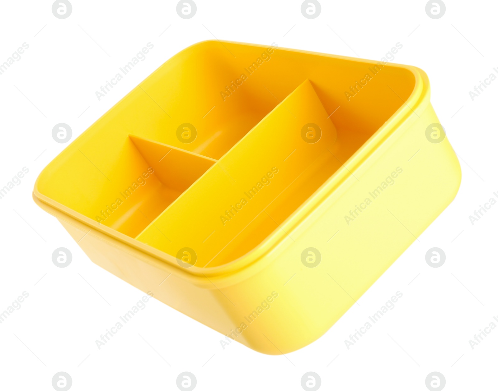 Photo of Empty plastic lunch box isolated on white