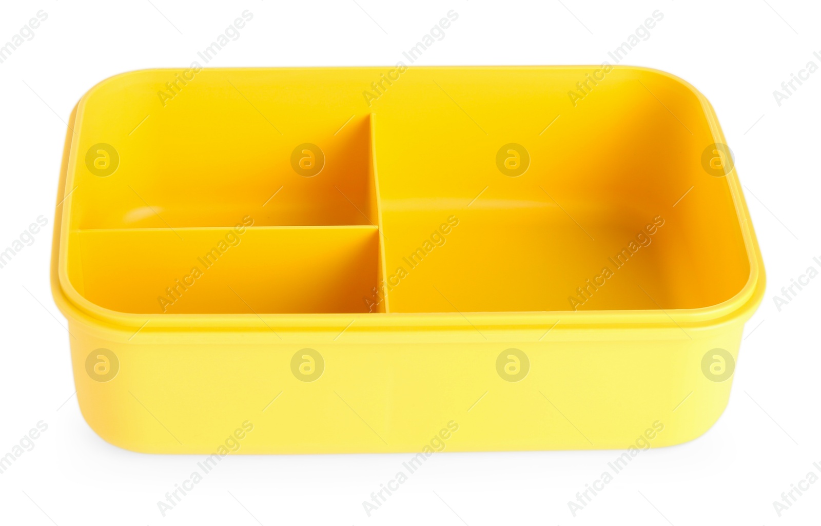 Photo of Empty plastic lunch box isolated on white