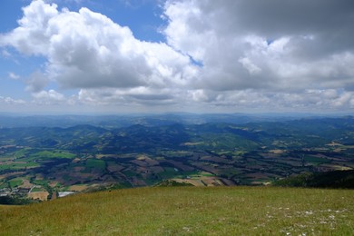 Photo of Picturesque view of green forest in mountains