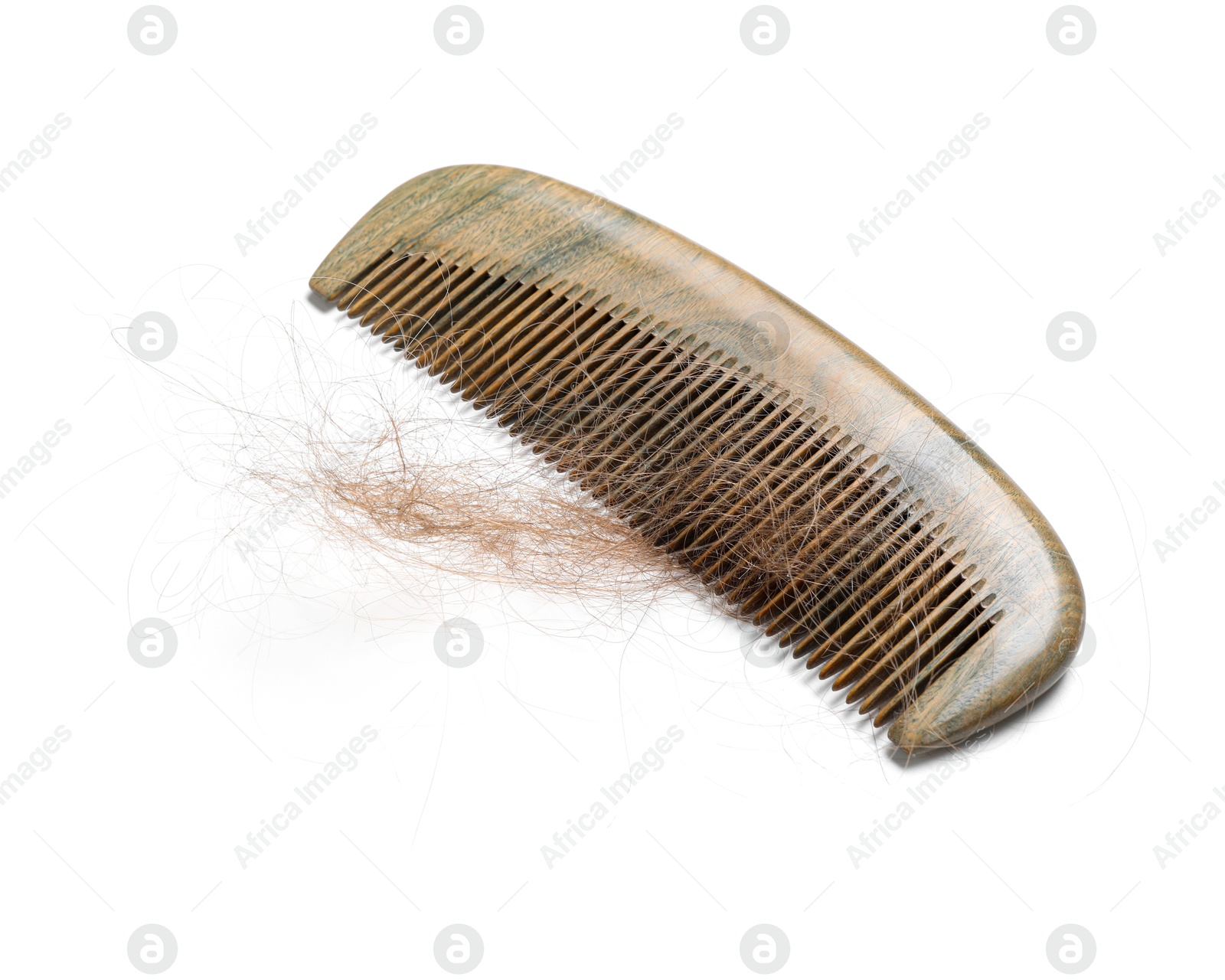 Photo of One comb with lost hair isolated on white