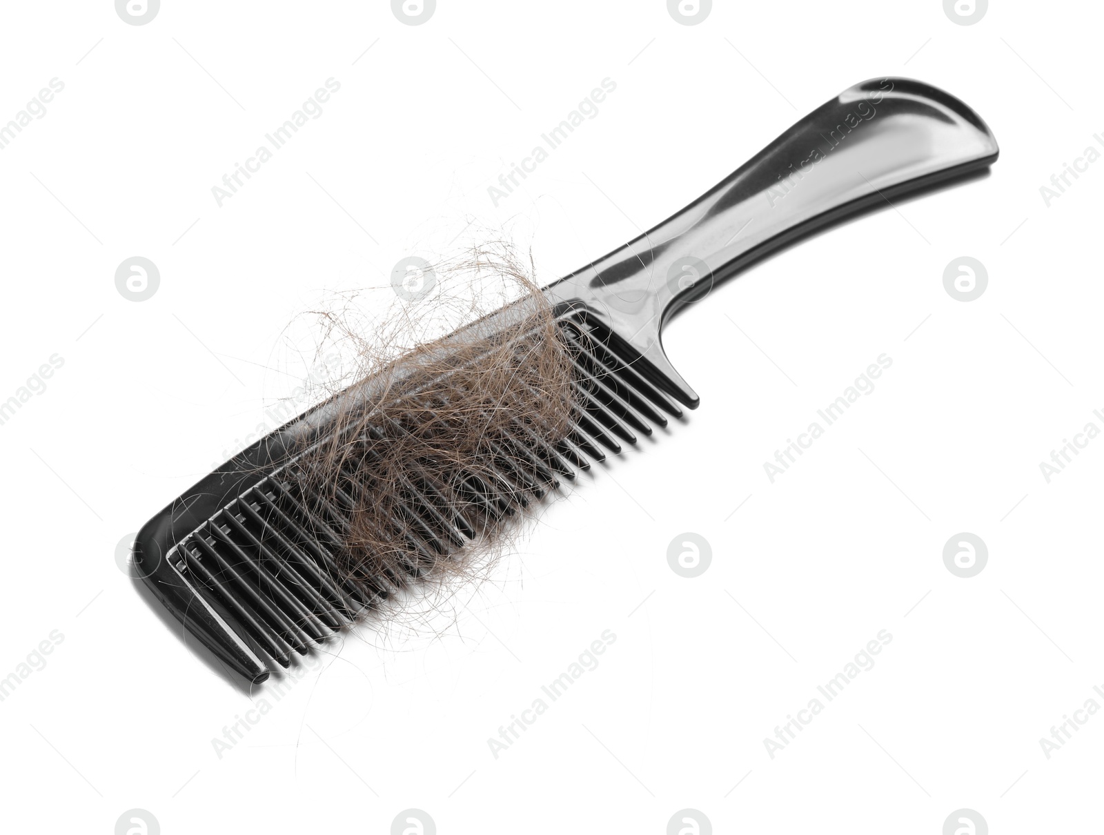 Photo of One comb with lost hair isolated on white