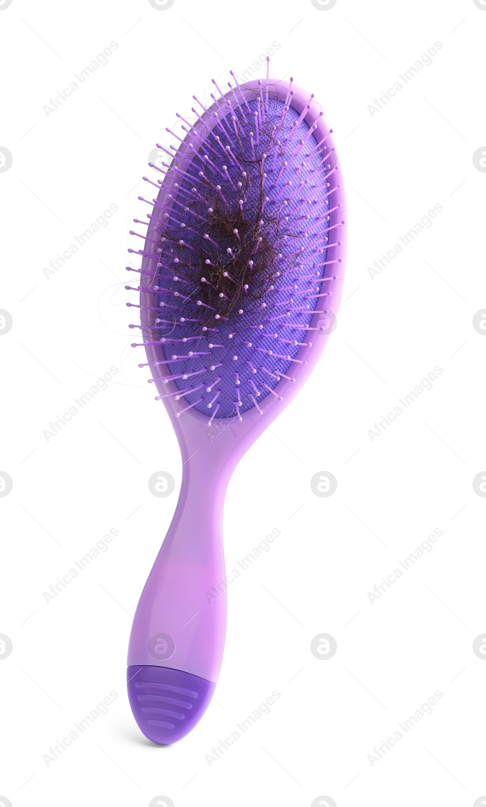 Photo of One brush with lost hair isolated on white