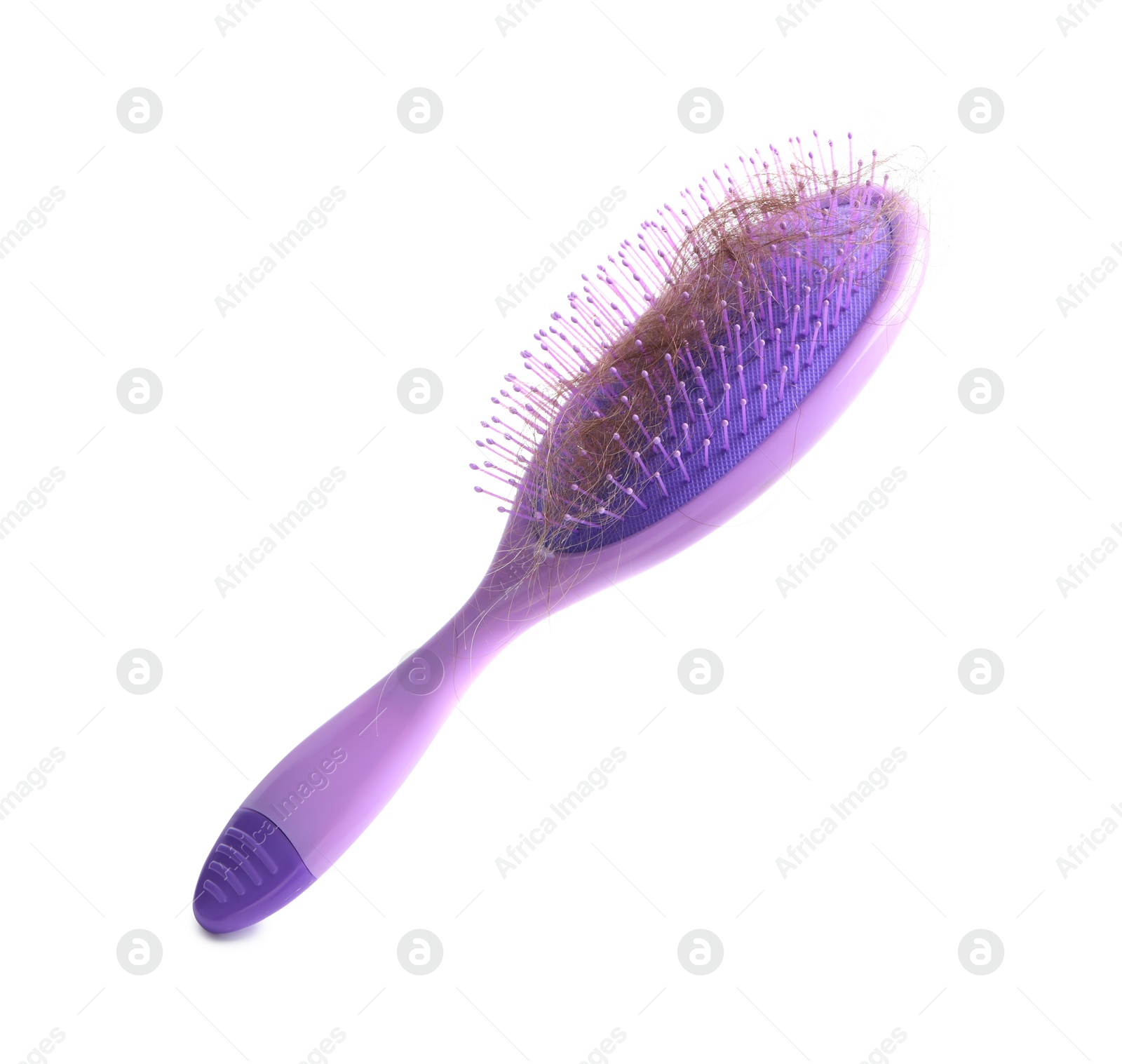 Photo of One brush with lost hair isolated on white