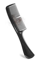 Photo of One comb with lost hair isolated on white