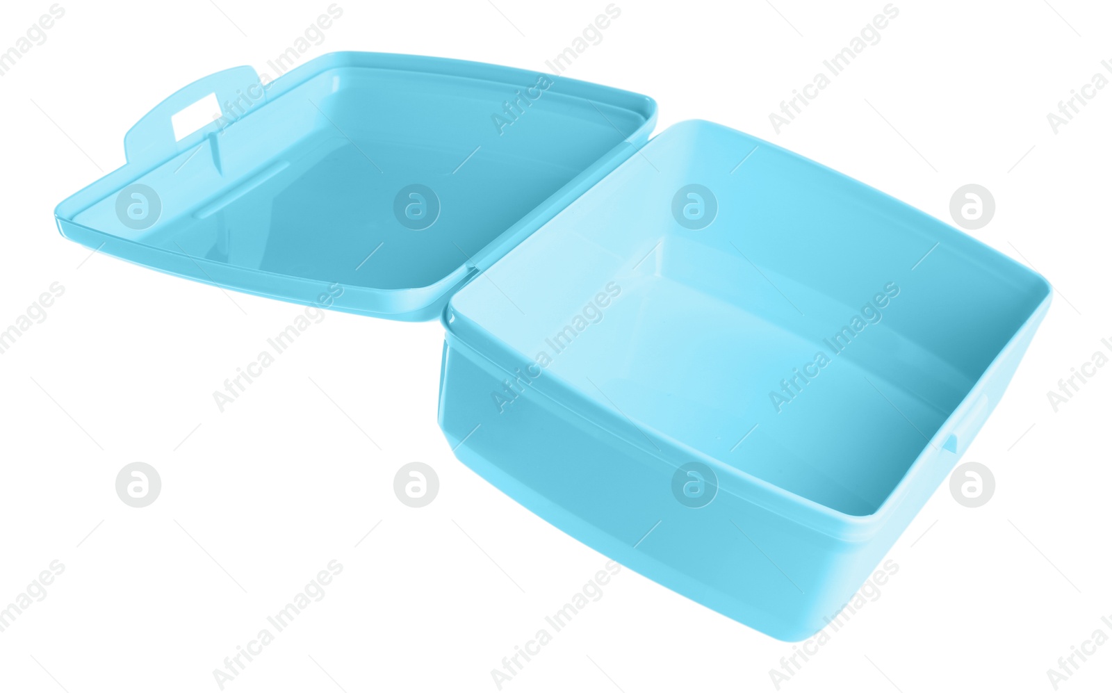 Photo of Empty plastic lunch box isolated on white