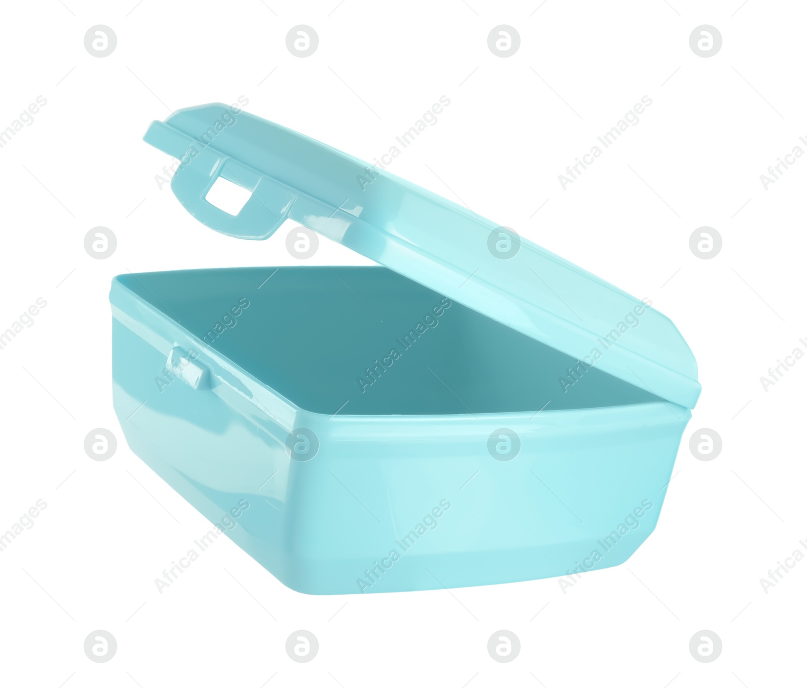 Photo of Empty plastic lunch box isolated on white