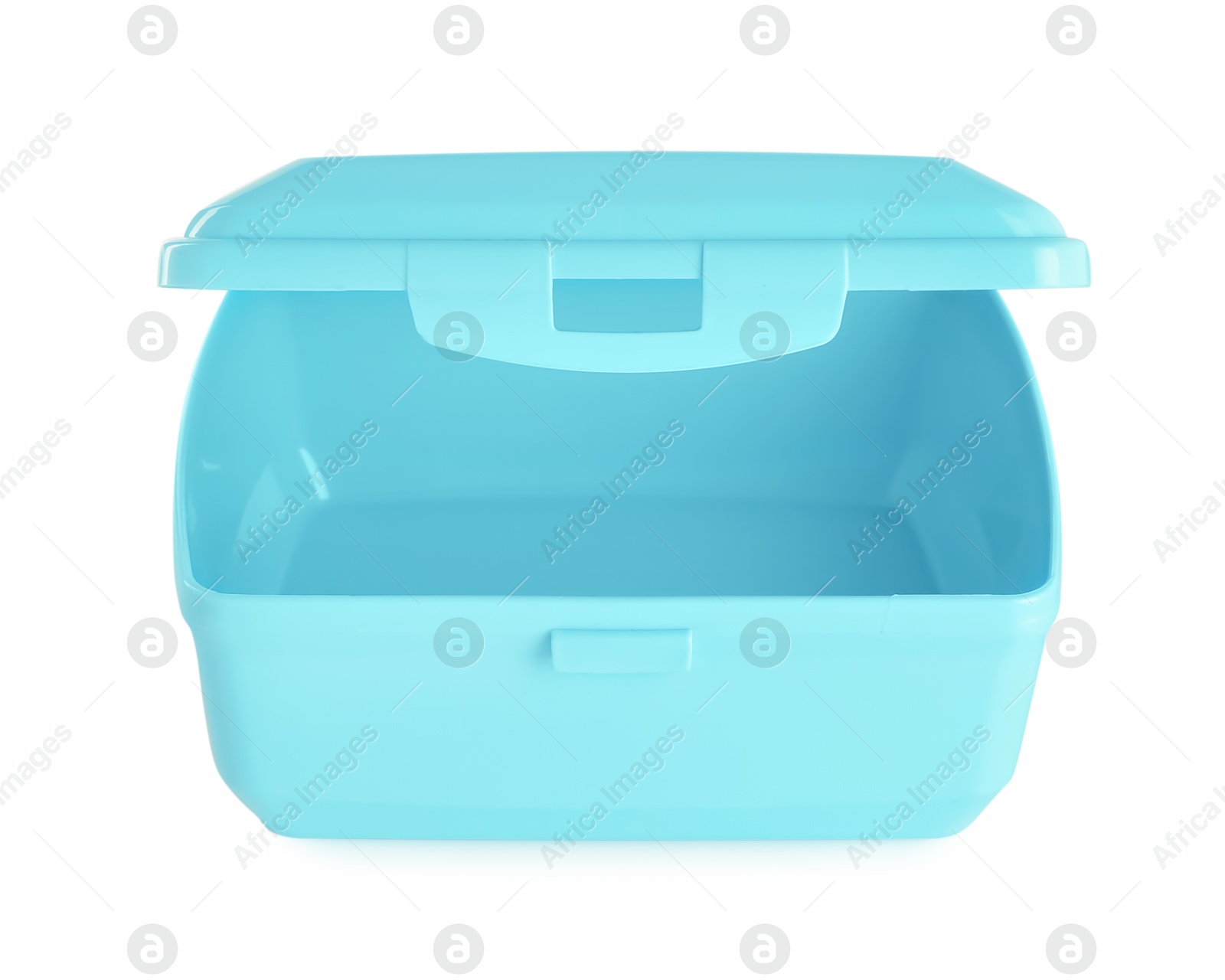 Photo of Empty plastic lunch box isolated on white