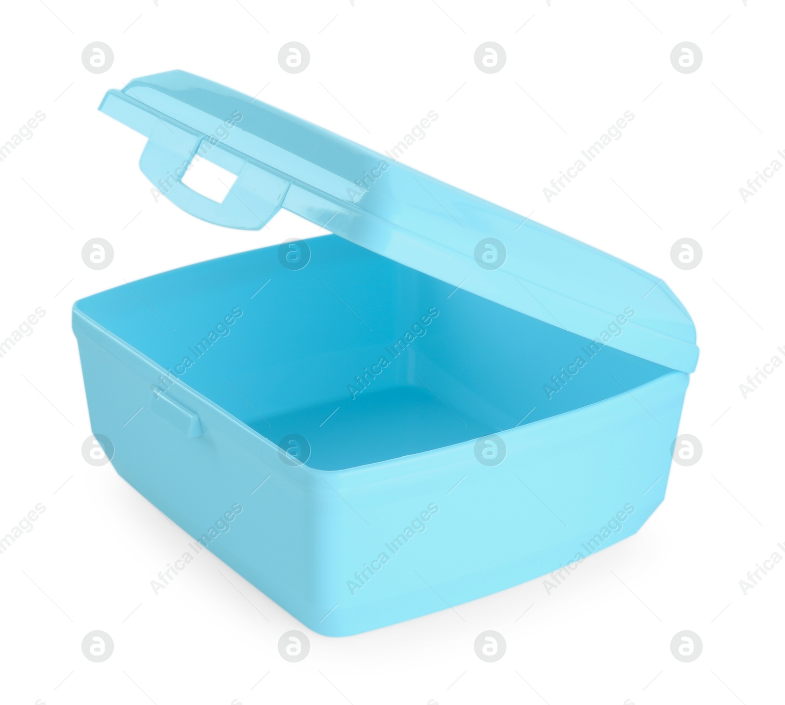 Photo of Empty plastic lunch box isolated on white