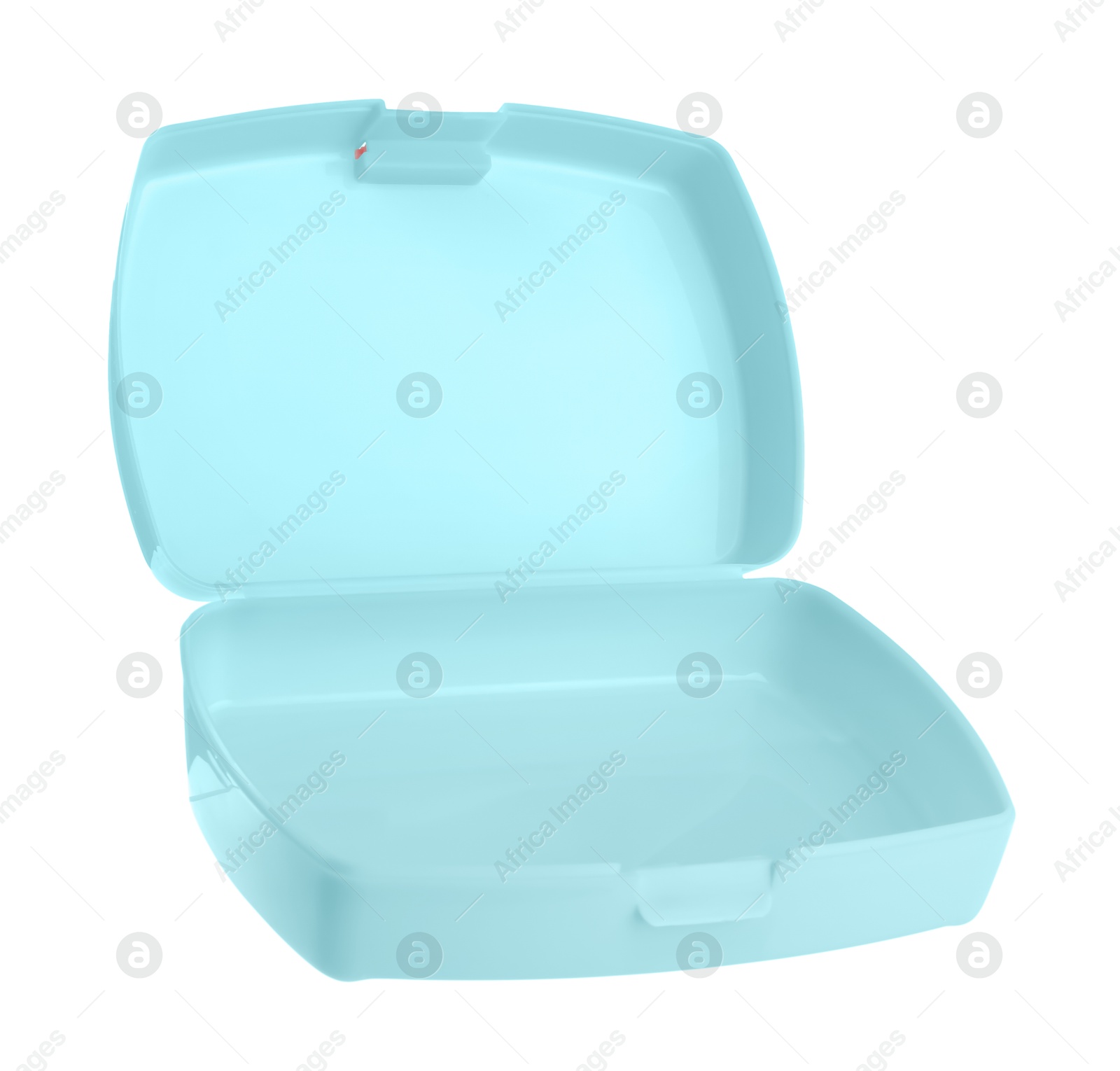 Photo of Empty plastic lunch box isolated on white