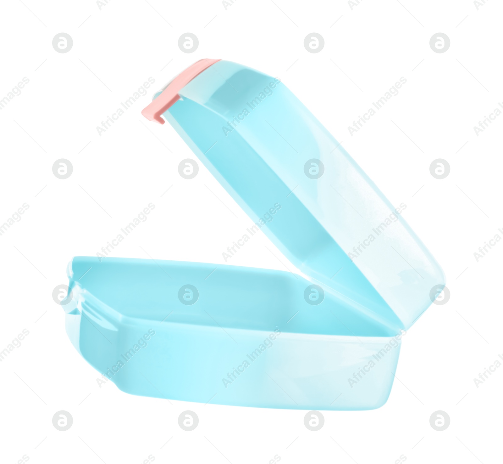 Photo of Empty plastic lunch box isolated on white