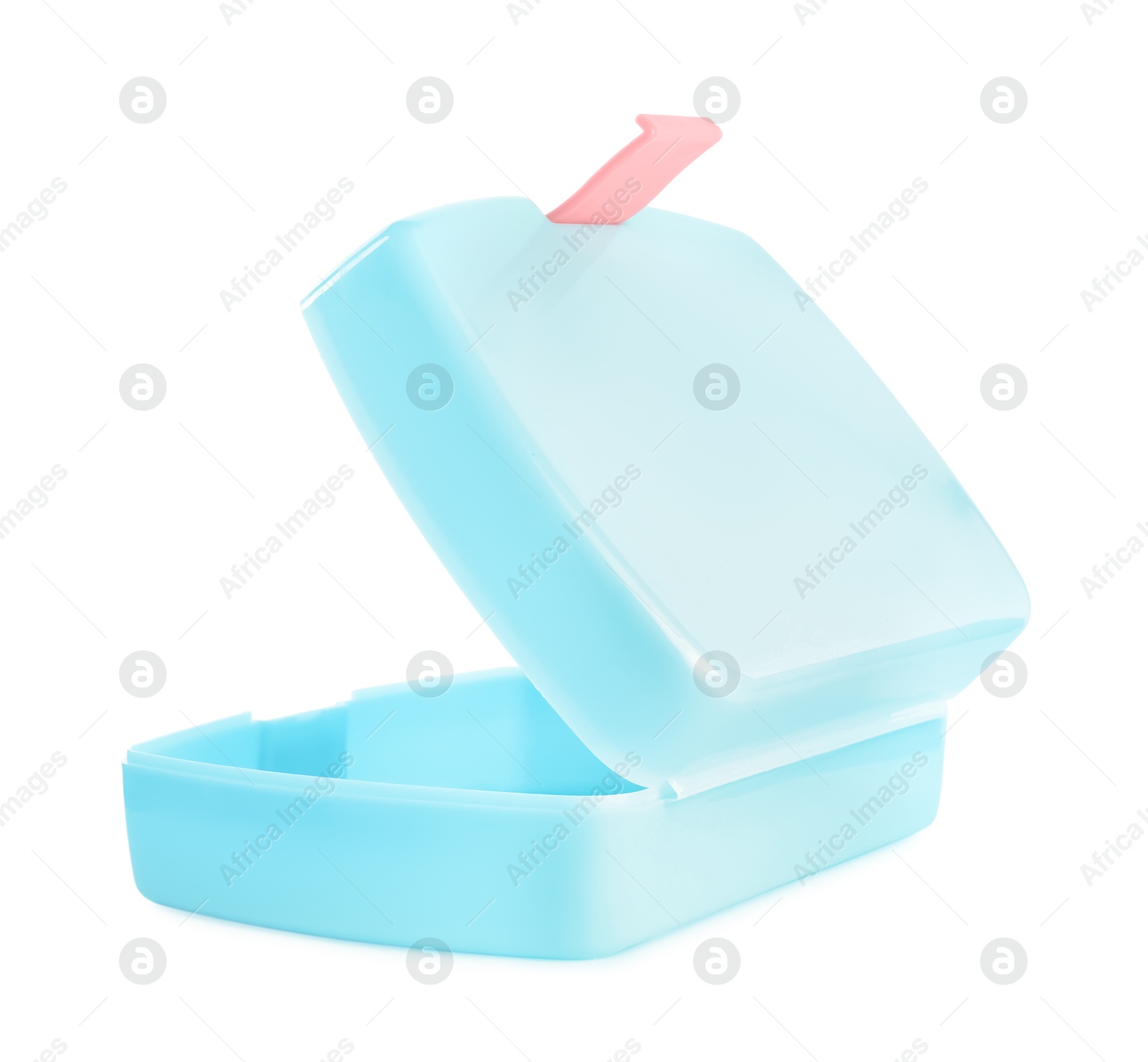 Photo of Empty plastic lunch box isolated on white