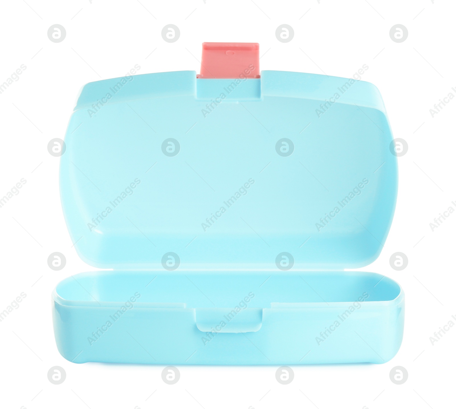 Photo of Empty plastic lunch box isolated on white