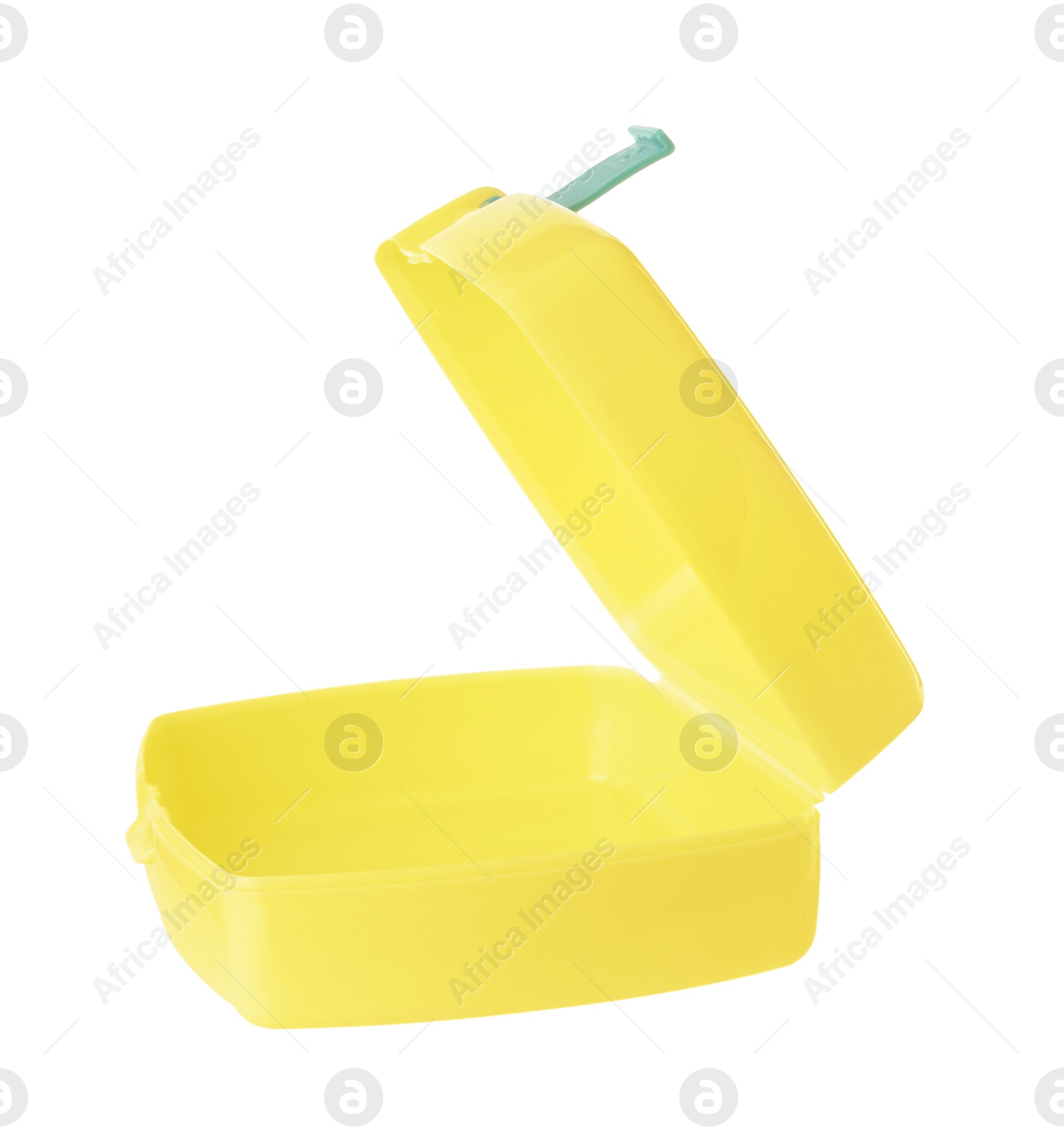 Photo of Empty plastic lunch box isolated on white