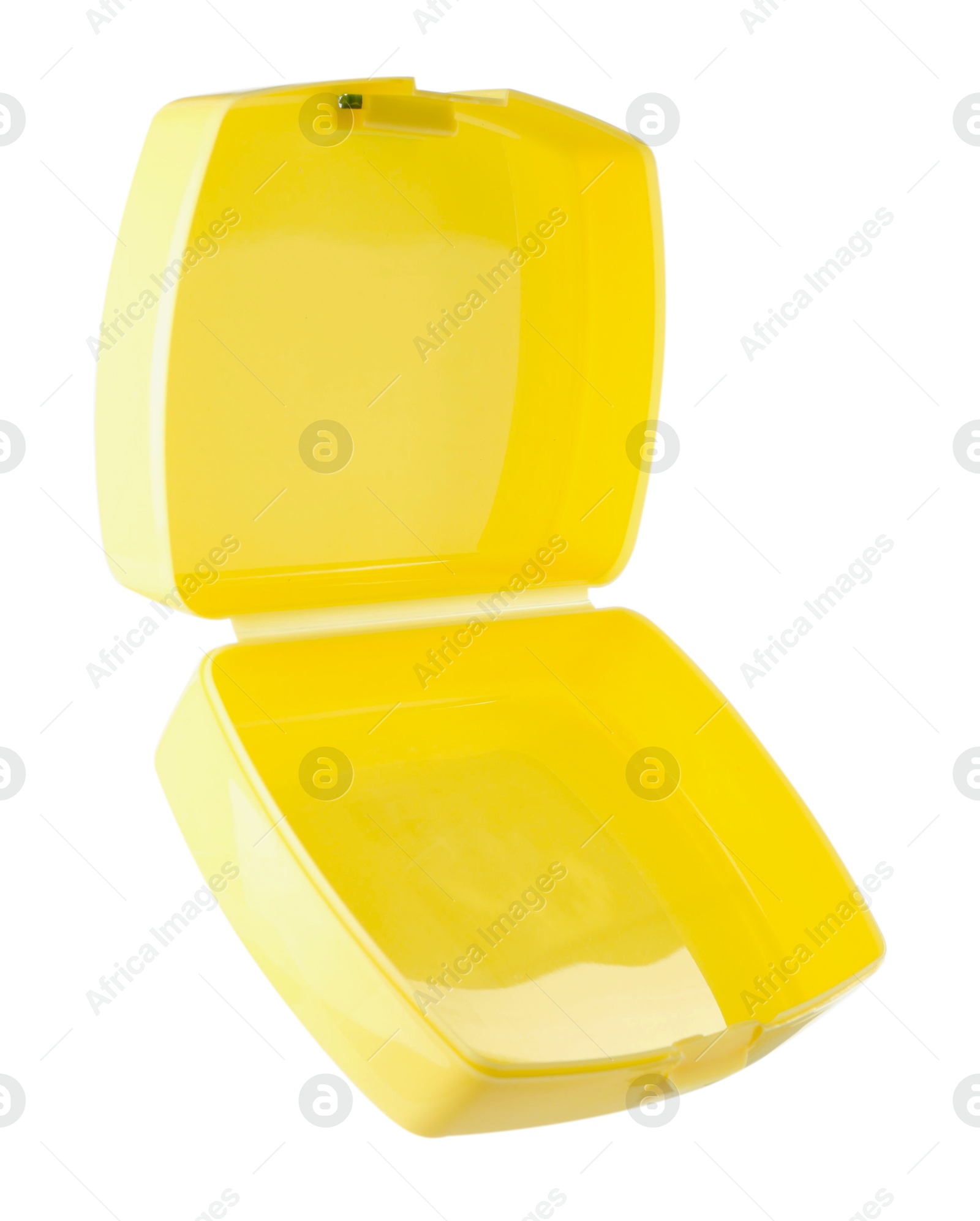 Photo of Empty plastic lunch box isolated on white