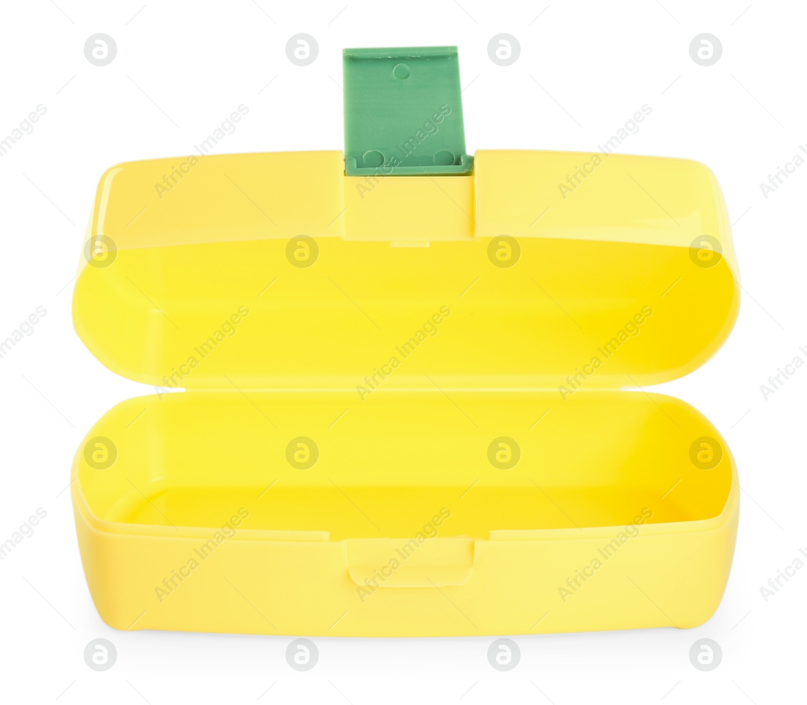 Photo of Empty plastic lunch box isolated on white