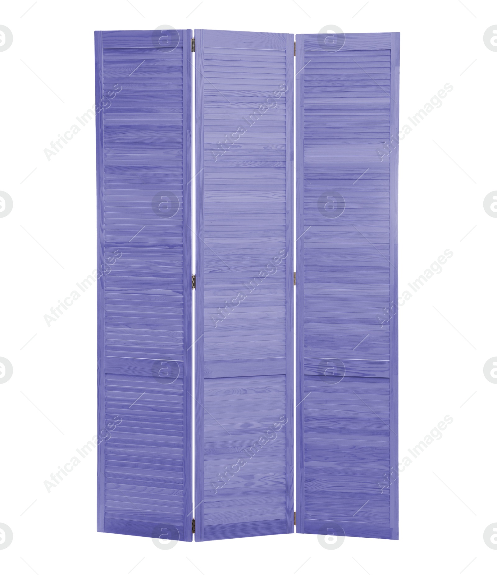 Image of Purple folding screen isolated on white. Interior element